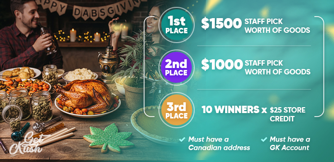 GetKush Danksgiving Giveaway – 12 Winners