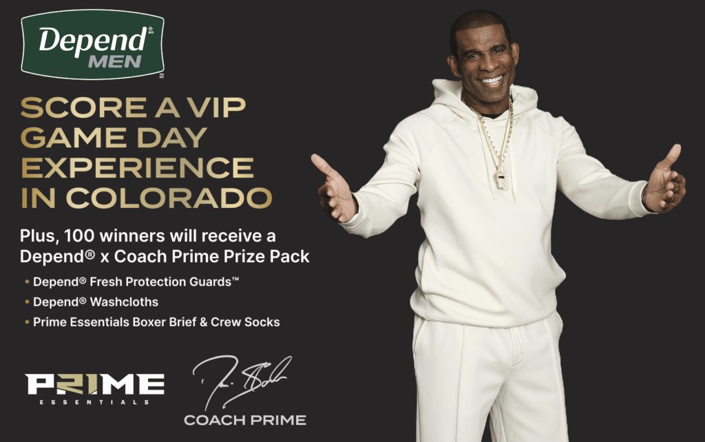Depend x Coach Prime Sweepstakes