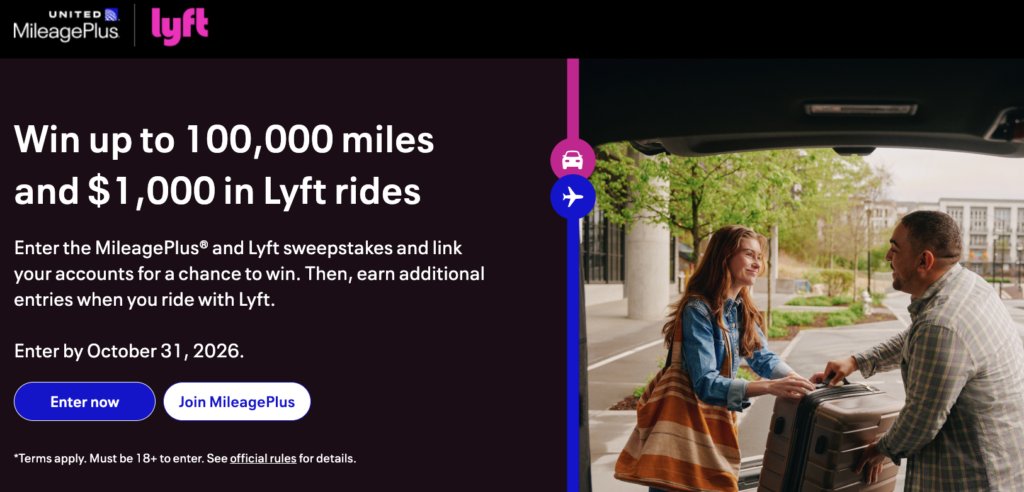 United Airlines, Inc. MileagePlus and Lyft Sweepstakes