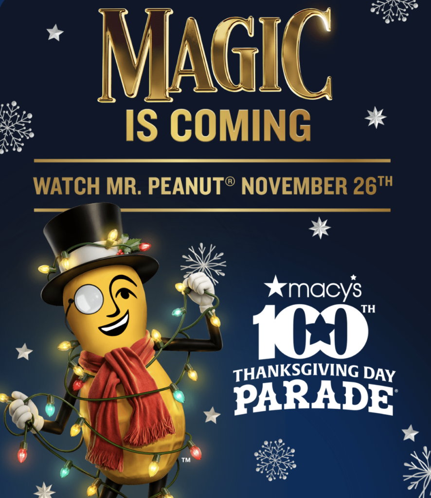 Planters Mr. Peanut Macy’s Thanksgiving Sweepstakes 2026