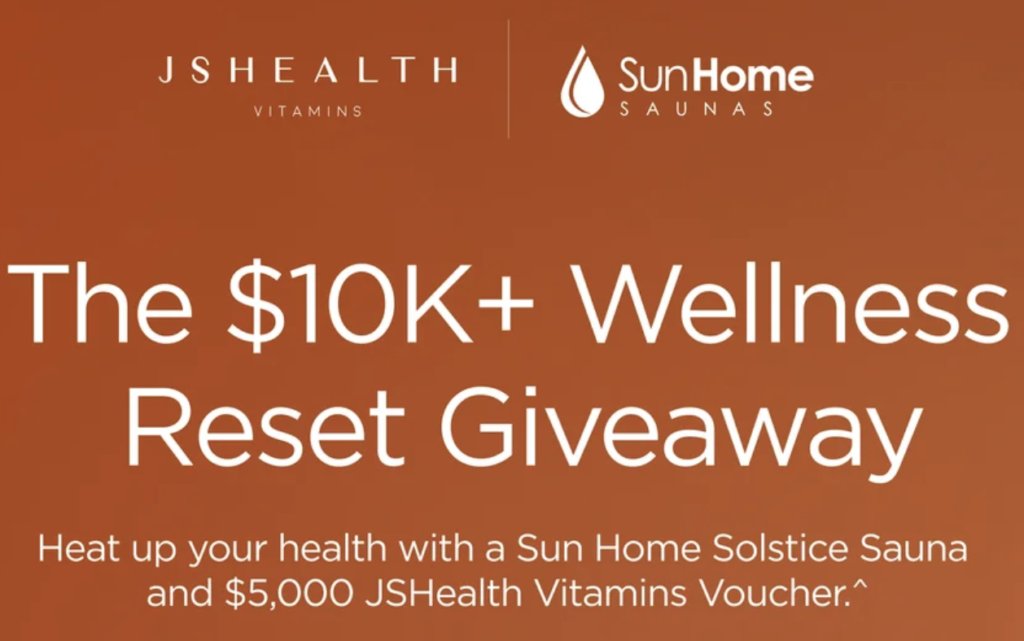 JSHealth Vitamins x Sun Home Sauna Giveaway