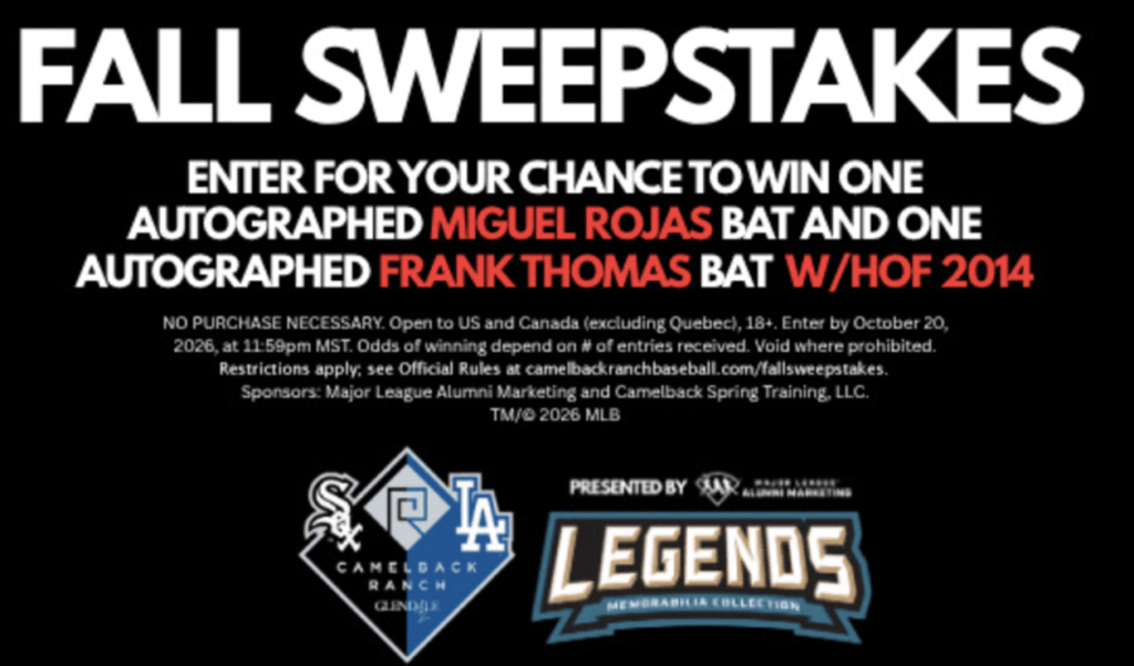 Legends Memorabilia Collection Summer Sweepstakes | MLB.com