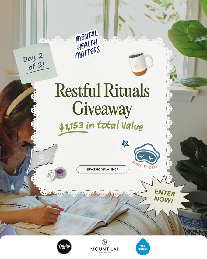 🎉 Passion Planner Birthday Giveaway #2: Restful Rituals 🎉