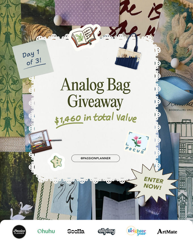 🎉 Passion Planner Birthday Giveaway #1: Analog Bag 🎉