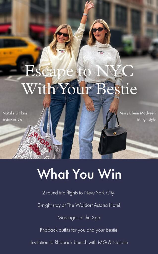 Rhoback Escape to NYC With Your Bestie Giveaway