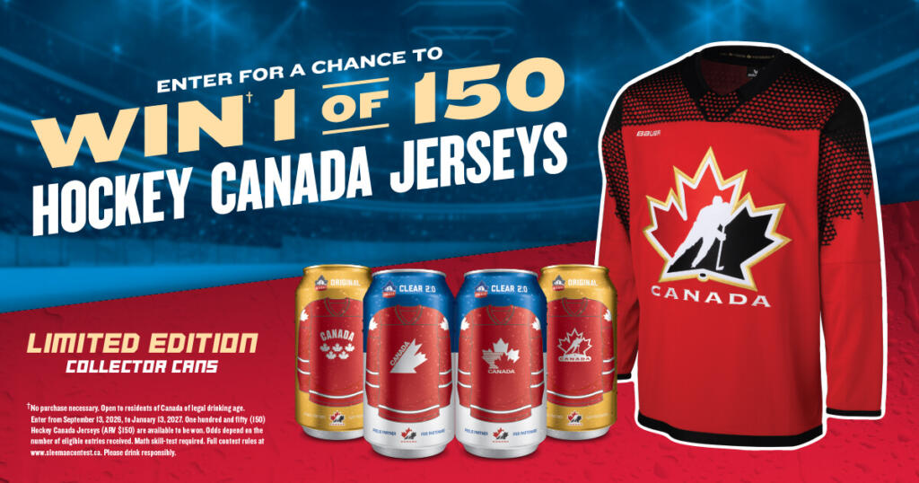 Sleeman Win a Hockey Canada Jersey Contest – 150 Winners