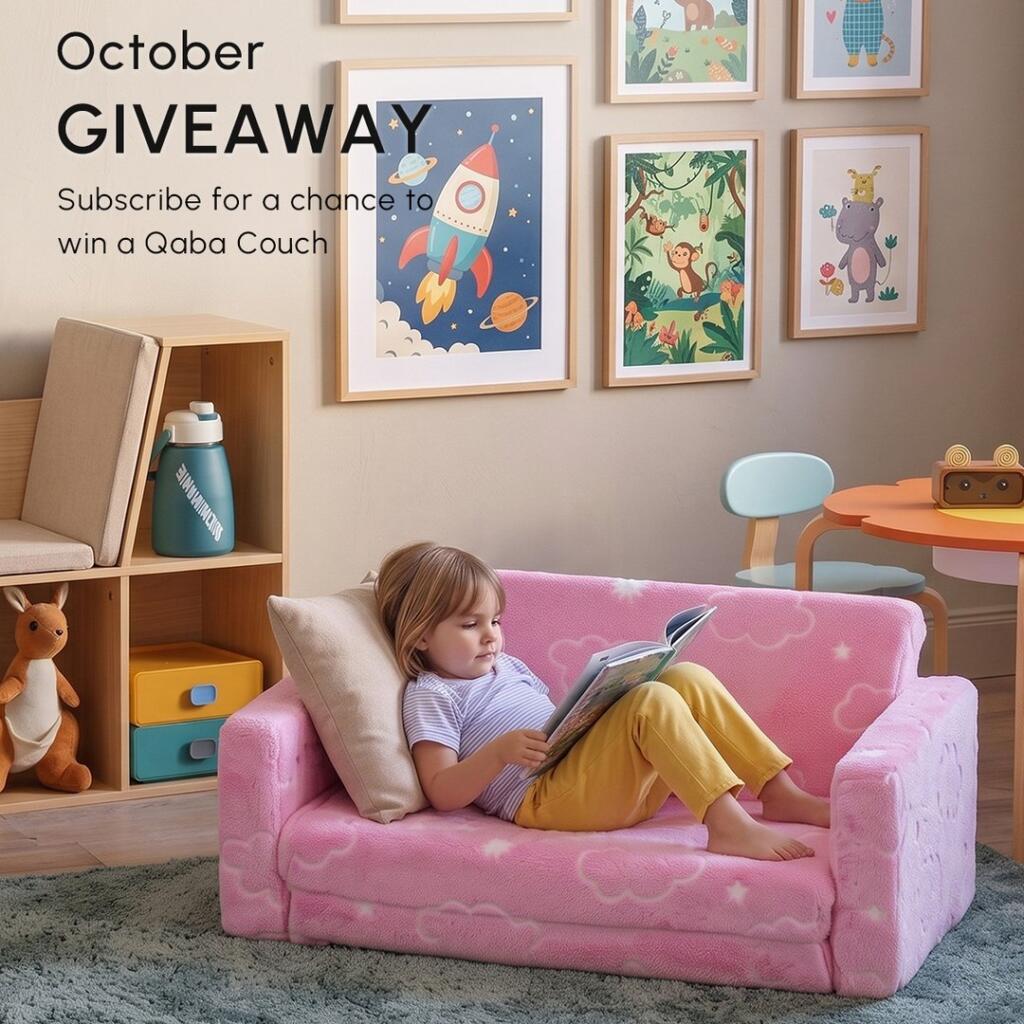 Qaba Couch with Glow in the Dark Cloud Pattern