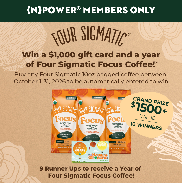 Natural Grocers {N}power Four Sigmatic Sweepstakes – 10 Winners