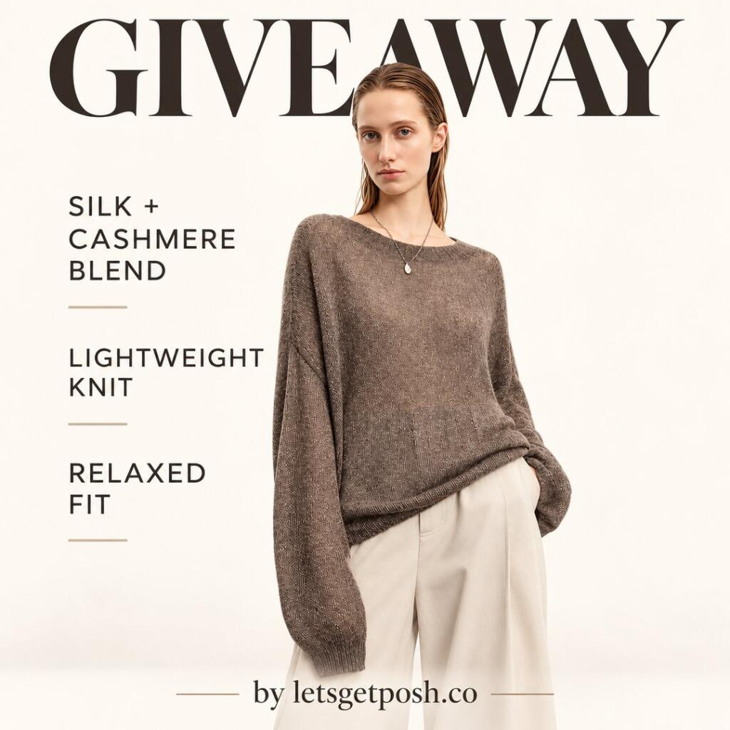 🤎✨ WIN A MEILLEUR MOMENT SILK & CASHMERE BLEND SWEATER! ✨🤎