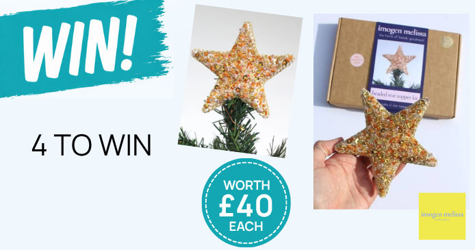 Four lucky winners will each receive a Beaded Felt Star Tree Topper Kit