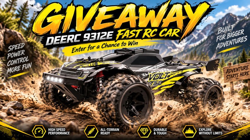DEERC 9312E Fast RC Car Giveaway